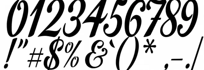 MercianaScript Font OTHER CHARS