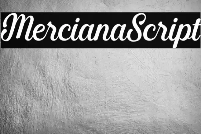 MercianaScript Font examples