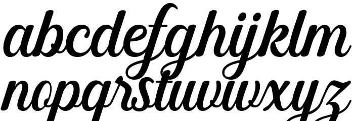 MercianaScript Font LOWERCASE