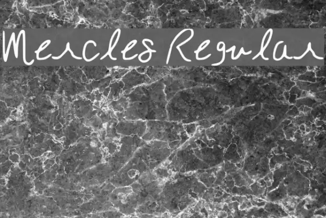 Mercles Regular Font examples