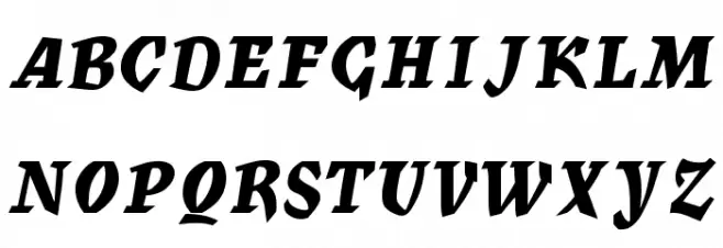 Mercurius Regular フォント 大文字