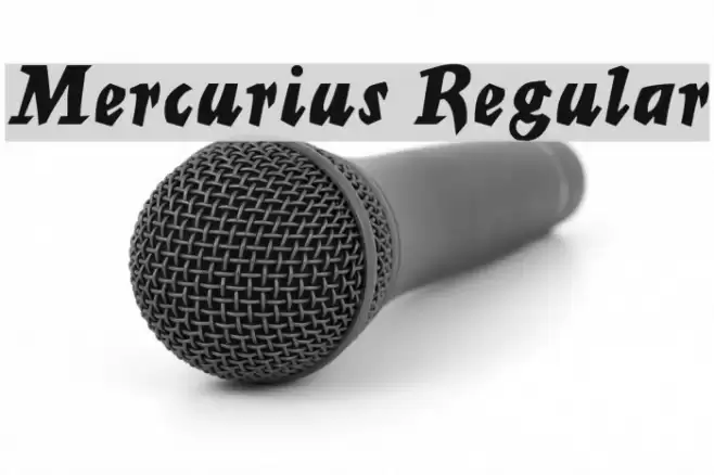 Mercurius Regular Font examples