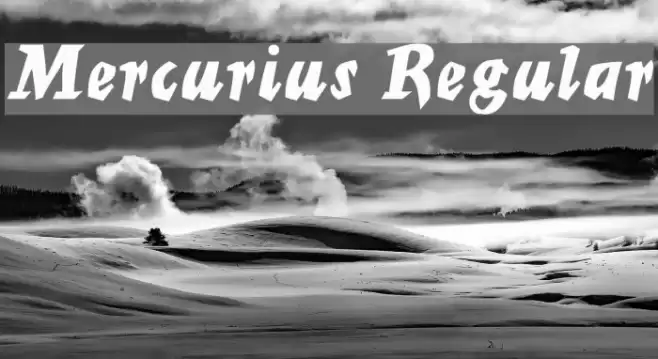 Mercurius Regular Font examples