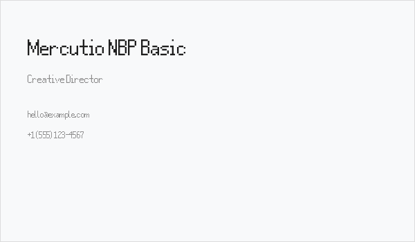Mercutio NBP Basic Business Card