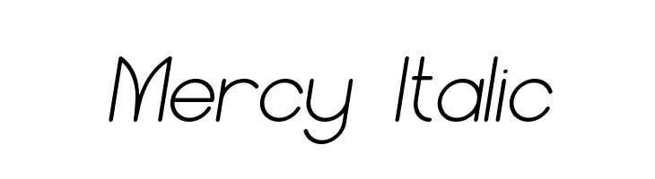 Mercy Italic Font