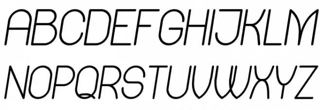 Mercy Italic फ़ॉन्ट अपरकेस