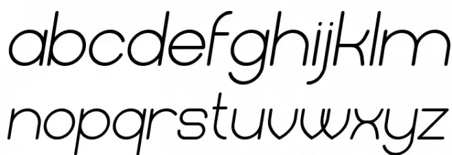 Mercy Italic फ़ॉन्ट लोअरकेस