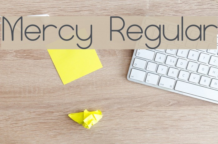 Mercy Regular Font examples