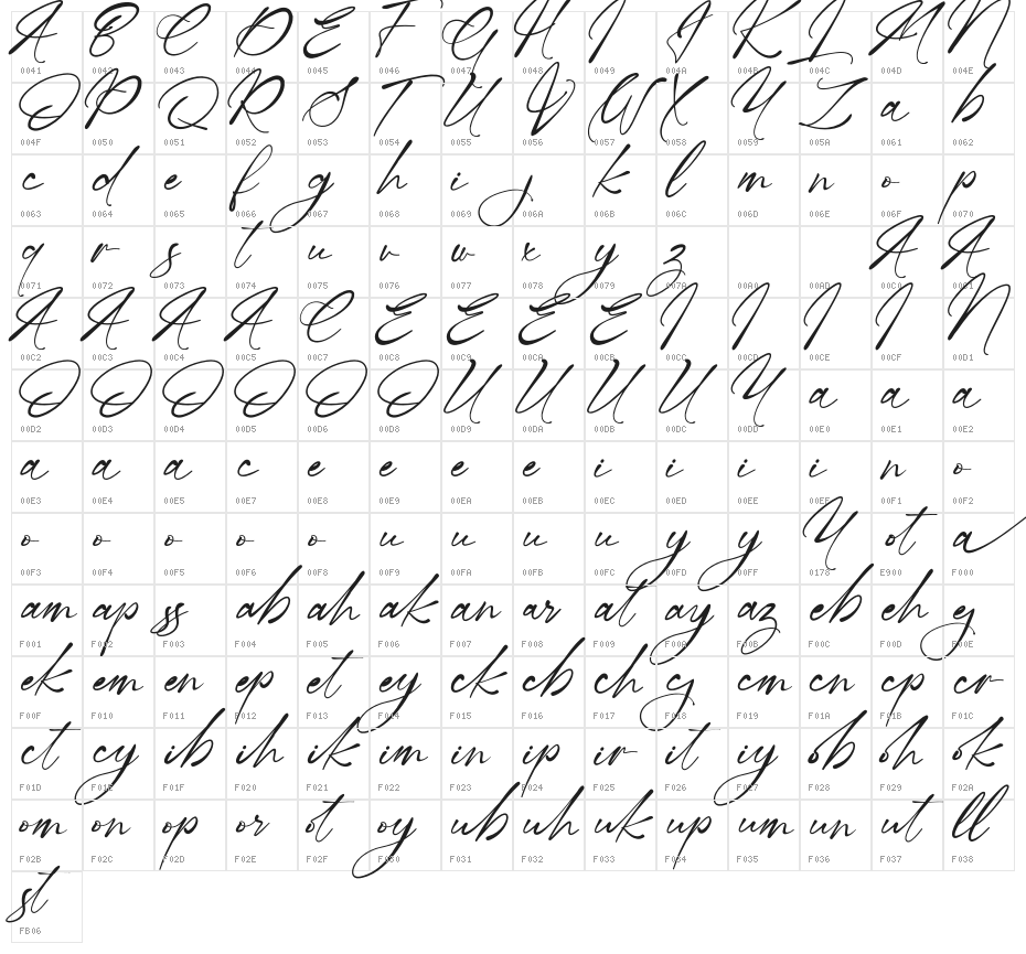 MerdekaIndonesiaRegular Character Map
