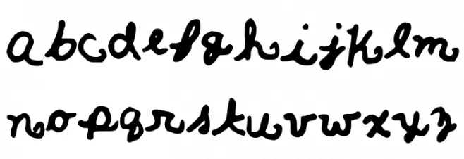 MereCurlicues Caratteri MINUSCOLO