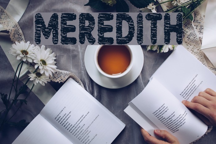 Meredith फ़ॉन्ट examples