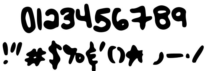 Meredith's Hand Font OTHER CHARS