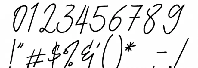 Mereoleona Script Font OTHER CHARS