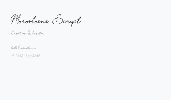 Mereoleona Script Business Card