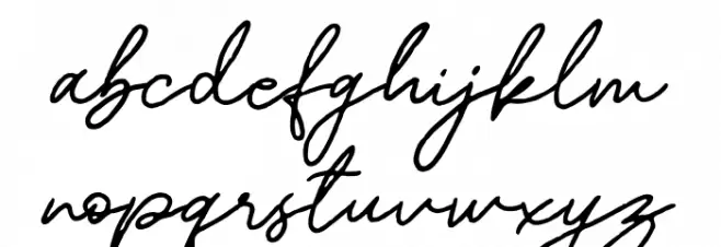 Mereoleona Script Schriftart Kleinbuchstaben