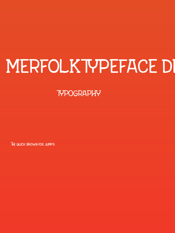 Merfolk Typeface Demo Poster