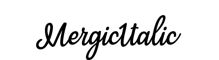 Mergic Italic Font