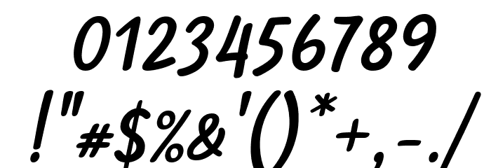 Mergic Italic Font OTHER CHARS