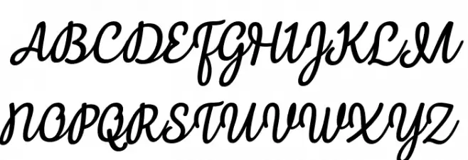 Mergic Italic Schriftart Groß