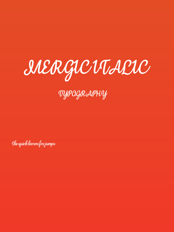 Mergic Italic Poster