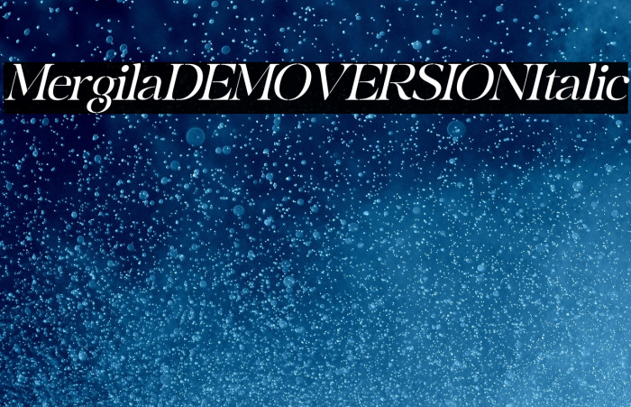 Mergila DEMO VERSION Italic Example 1