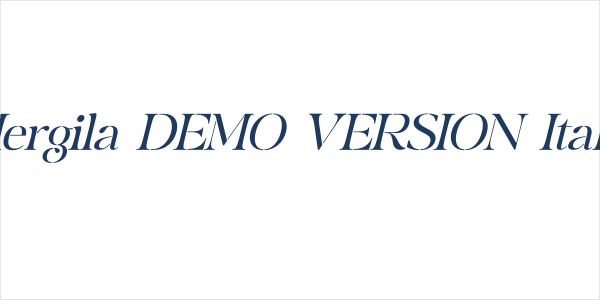 Mergila DEMO VERSION Italic Logo