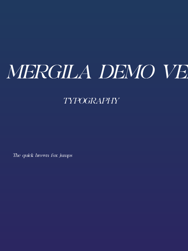 Mergila DEMO VERSION Italic Poster