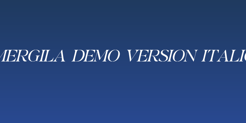 Mergila DEMO VERSION Italic Social Header