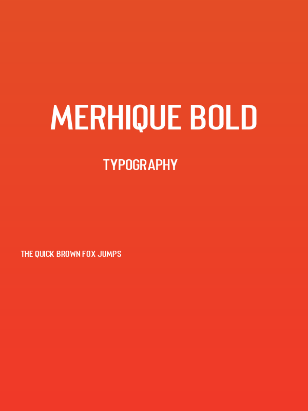 Merhique Bold Poster