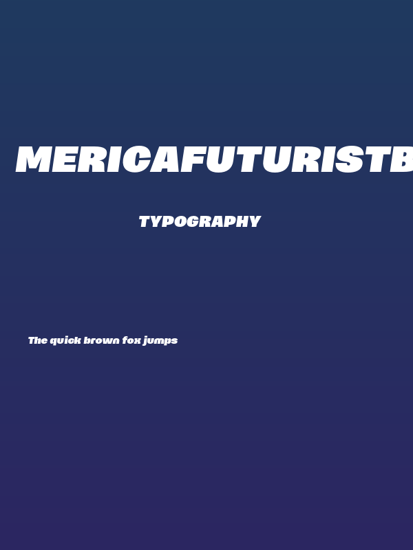 MericaFuturistBlackItalic PERSONAL USE ONLY Poster