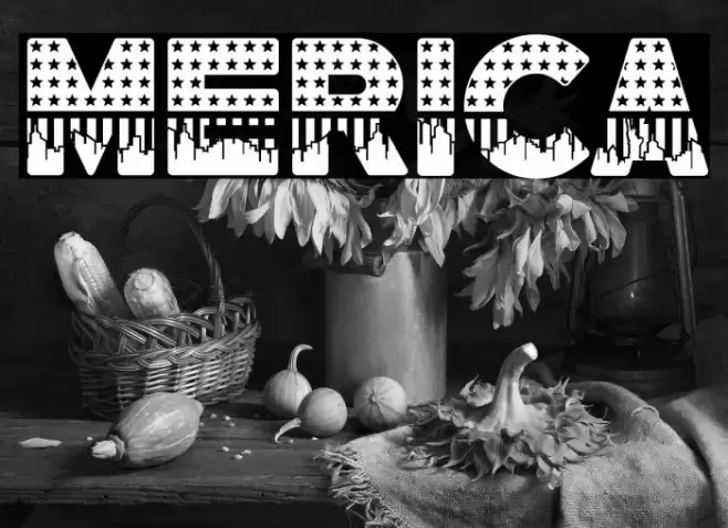 Merica Font examples