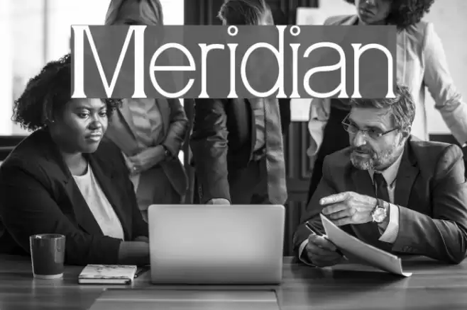 Meridian Font examples