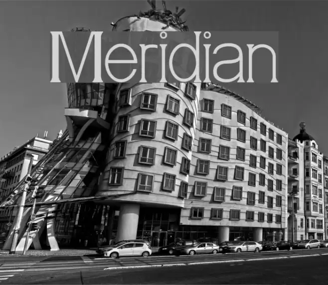 Meridian Font examples