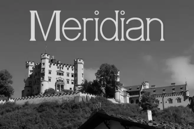 Meridian Font examples