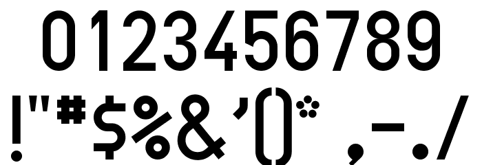 Meridiana Regular Font OTHER CHARS