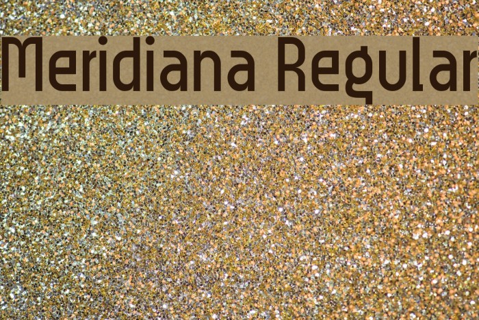 Meridiana Regular Font examples