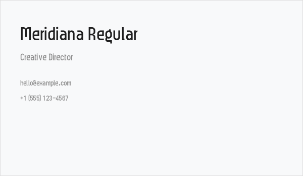 Meridiana Regular Business Card