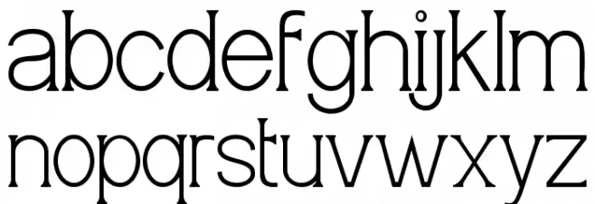Meridian Font LOWERCASE