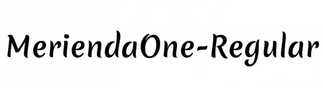 MeriendaOne-Regular  Frei Schriftart Herunterladen