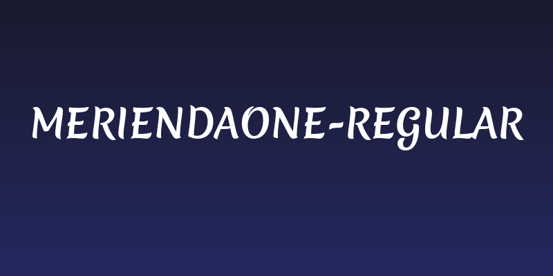 MeriendaOne-Regular Social Header