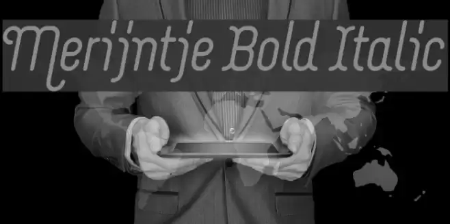 Merijntje Bold Italic Font examples