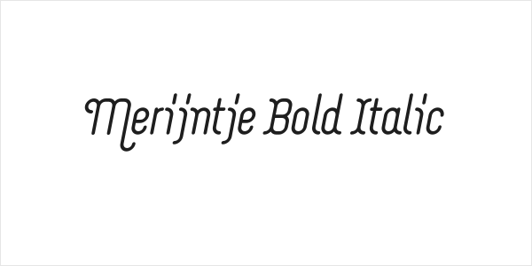 Merijntje Bold Italic Logo