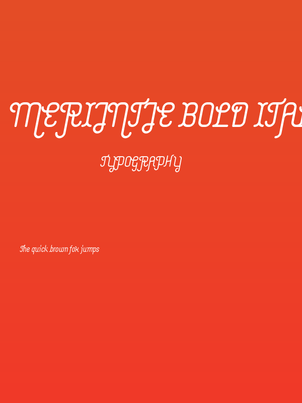 Merijntje Bold Italic Poster