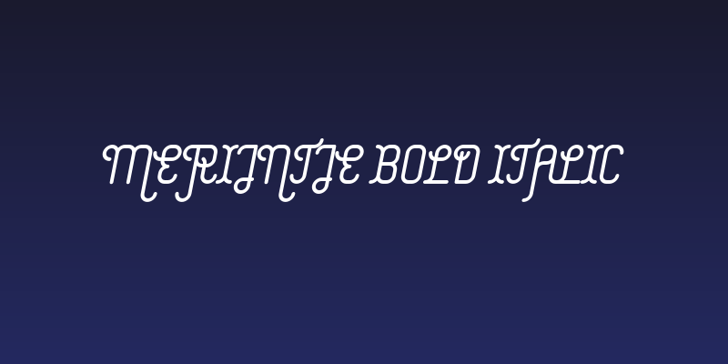 Merijntje Bold Italic Social Header