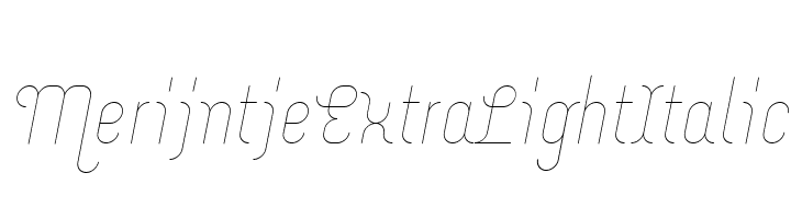 Merijntje ExtraLight Italic Font