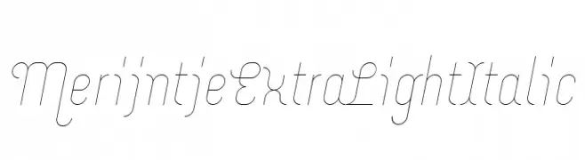 Merijntje ExtraLight Italic  フリーフォントのダウンロード