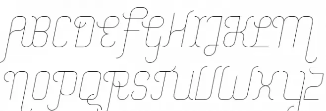 Merijntje ExtraLight Italic Fonte MAIÚSCULAS