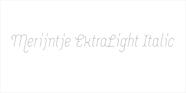 Merijntje ExtraLight Italic Logo