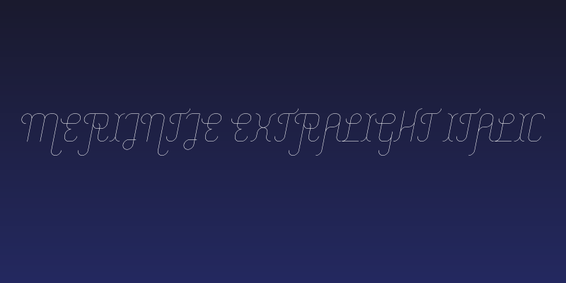 Merijntje ExtraLight Italic Social Header