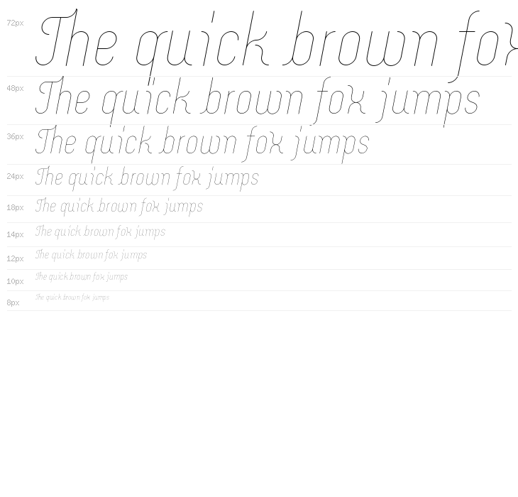 Merijntje ExtraLight Italic Waterfall